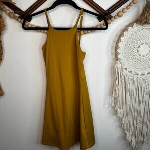 Girlfriend Collective Naomi Saturn Mustard Athletic Dress